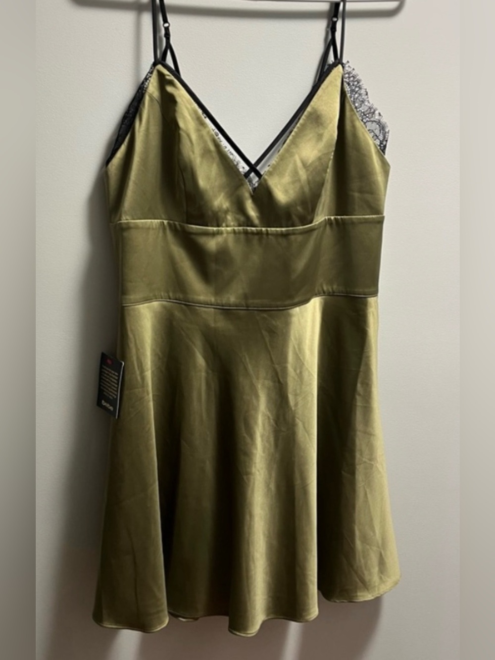 bebe Olive Green Slip Dress